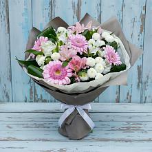 Букет цветов из:  Герберы, Альстромерии и Хризантемы #REPLACE_PRED# Сяве