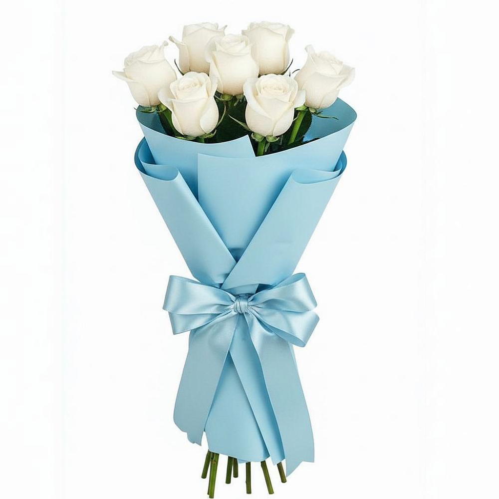 Букет 7 белых роз Проуд в Сяве