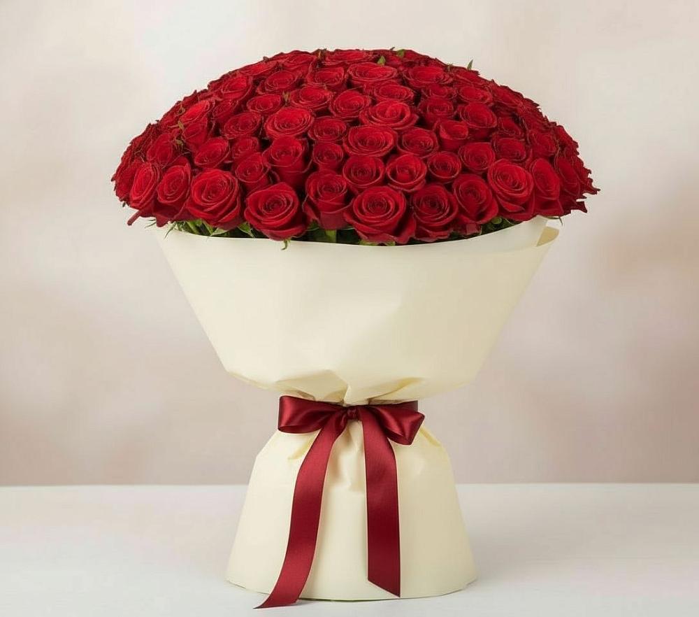 Букет 101 Красная роза Милано в Сяве