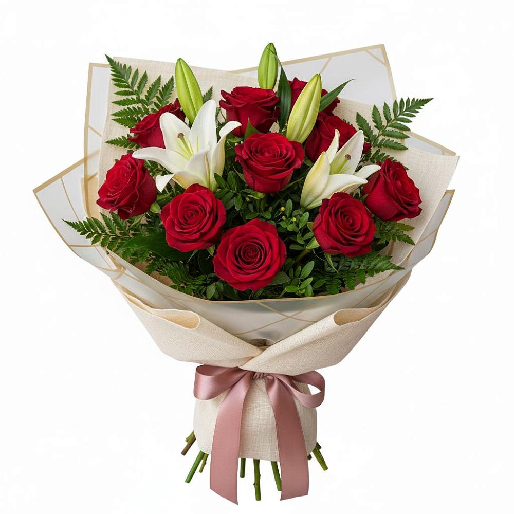 Букет цветов из: Лилии и Розы в Сяве