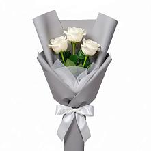Букет 3 белые розы #REPLACE_PRED# Сяве