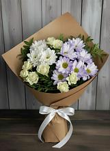 Букет цветов из:  Хризантемы и Розы в Сяве