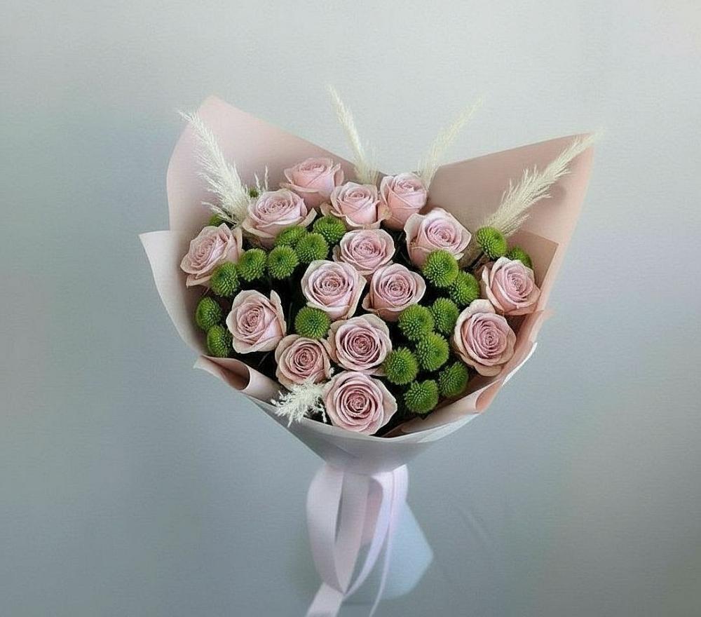 Букет цветов из: Розы и Хризантемы в Сяве