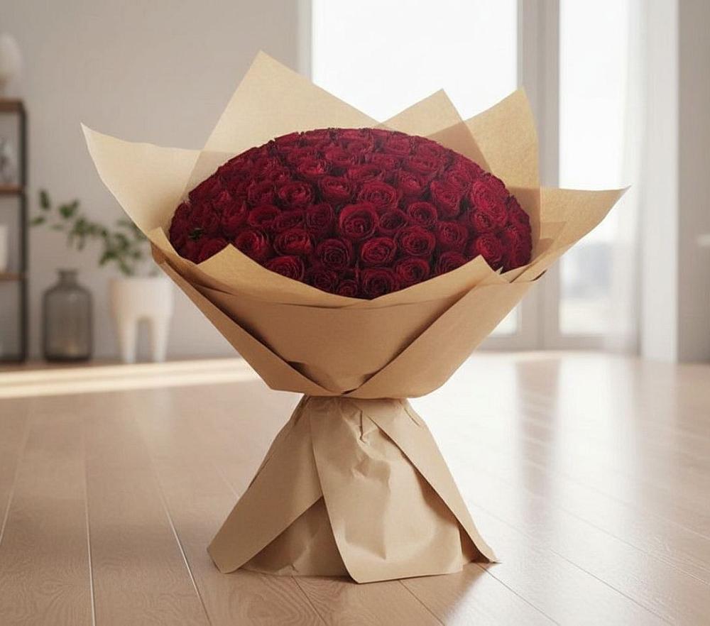 Букет 101 Красная роза в Сяве