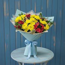 Букет цветов из:  Альстромерии и Хризантемы #REPLACE_PRED# Сяве