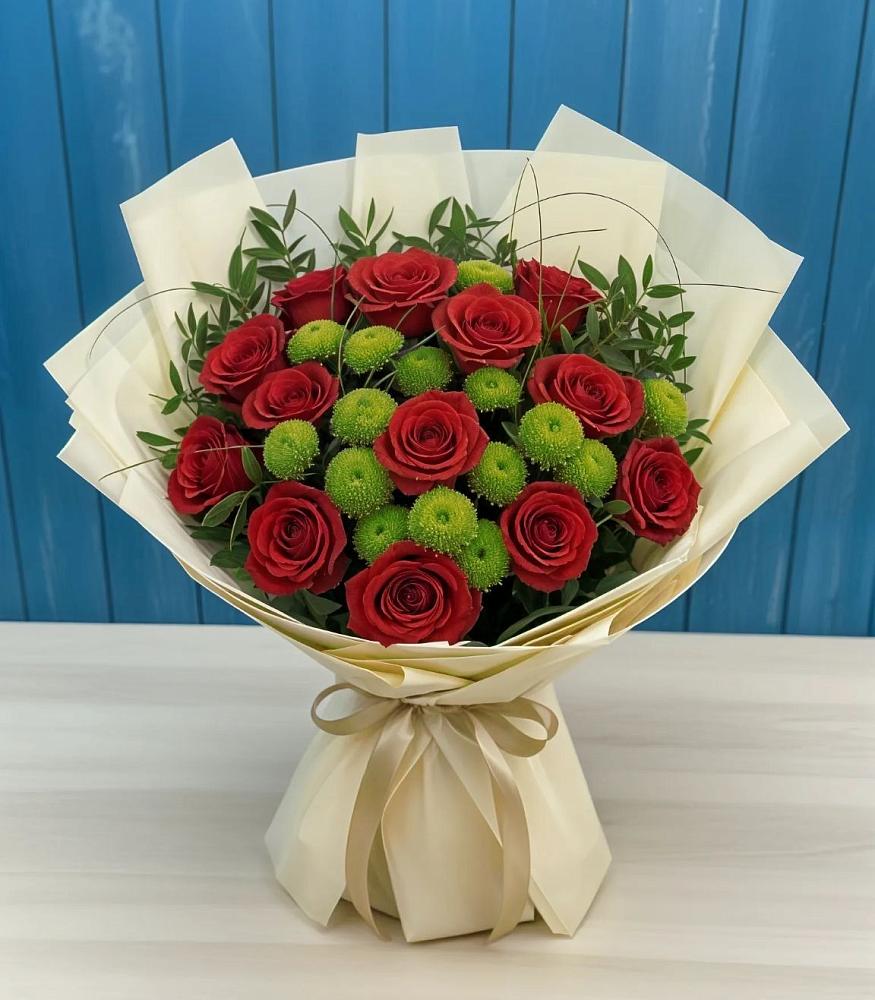 Букет цветов из: Розы и Хризантемы в Сяве