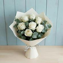 Букет Белые розы в Эвкалипте #REPLACE_PRED# Сяве
