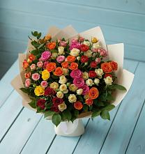 Букет Микс из разноцветных кустовых роз #REPLACE_PRED# Сяве
